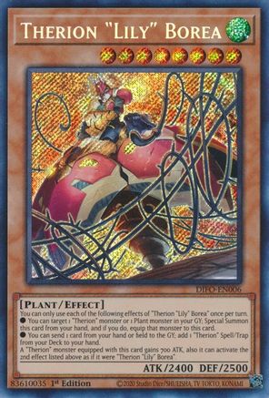 Therion "Lily" Borea (DIFO-EN006) - Dimension Force 1st Edition Dimension Force Yugioh Single  Squirtle Squad Card Shop.