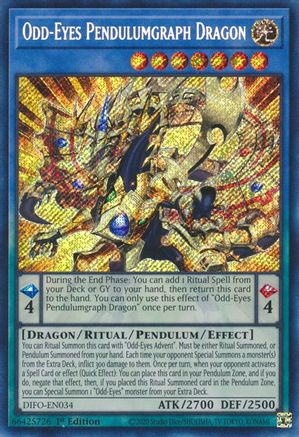 Odd-Eyes Pendulumgraph Dragon (DIFO-EN034) - Dimension Force 1st Edition Dimension Force Yugioh Single  Squirtle Squad Card Shop.