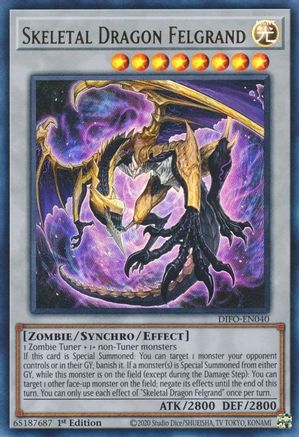 Skeletal Dragon Felgrand (DIFO-EN040) - Dimension Force 1st Edition Dimension Force Yugioh Single  Squirtle Squad Card Shop.