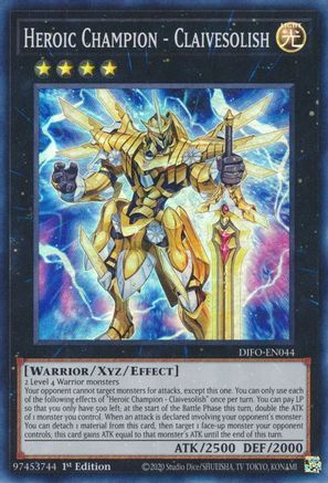 Heroic Champion - Claivesolish (DIFO-EN044) - Dimension Force 1st Edition Dimension Force Yugioh Single  Squirtle Squad Card Shop.