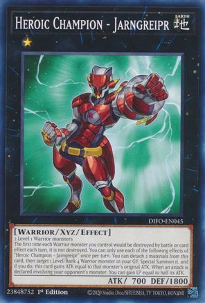Heroic Champion - Jarngreipr (DIFO-EN045) - Dimension Force 1st Edition Dimension Force Yugioh Single  Squirtle Squad Card Shop.