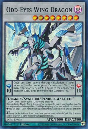 Odd-Eyes Wing Dragon (DIFO-EN098) - Dimension Force 1st Edition Dimension Force Yugioh Single  Squirtle Squad Card Shop.