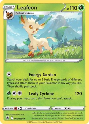 Leafeon 013  SWSH10 Astral Radiance - Rare SWSH10: Astral Radiance Pokemon Single  Squirtle Squad Card Shop.