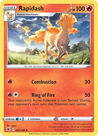 Rapidash 022  SWSH10 Astral Radiance - Rare SWSH10: Astral Radiance Pokemon Single  Squirtle Squad Card Shop.