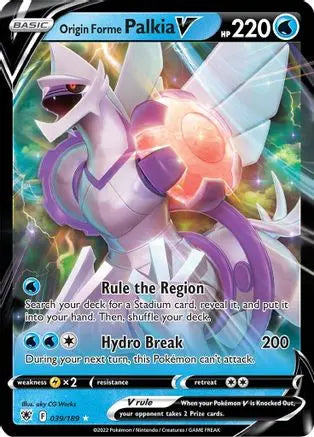 Origin Forme Palkia V 039  - Holofoil SWSH10 Astral Radiance - Ultra Rare SWSH10: Astral Radiance Pokemon Single  Squirtle Squad Card Shop.