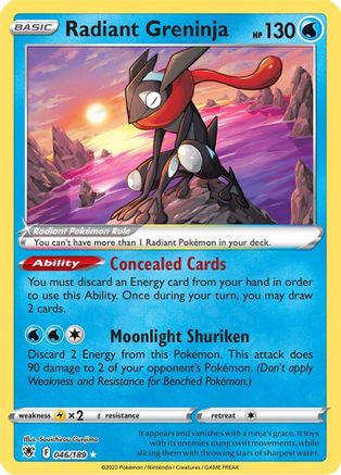 Pokémon TCG Radiant Greninja 046/189 – Astral Radiance Holo