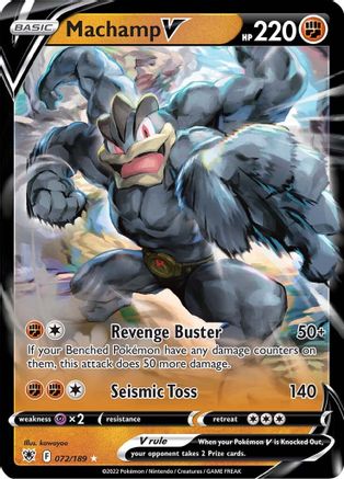 Machamp V 072  - Holofoil SWSH10 Astral Radiance - Ultra Rare SWSH10: Astral Radiance Pokemon Single  Squirtle Squad Card Shop.