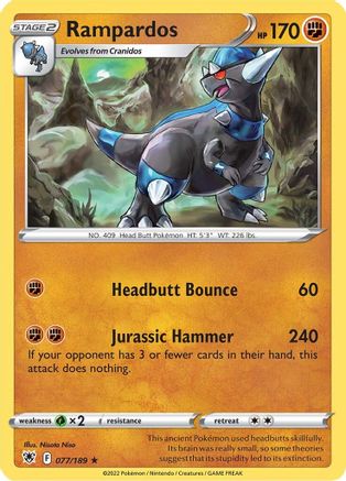 Rampardos 077  - Reverse Holofoil SWSH10 Astral Radiance - Holo Rare SWSH10: Astral Radiance Pokemon Single  Squirtle Squad Card Shop.