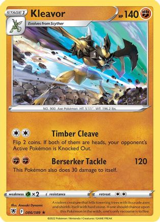 Kleavor (86) (86) 086  - Reverse Holofoil SWSH10 Astral Radiance - Holo Rare SWSH10: Astral Radiance Pokemon Single  Squirtle Squad Card Shop.