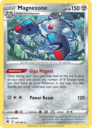 Magnezone 107  - Holofoil SWSH10 Astral Radiance - Holo Rare SWSH10: Astral Radiance Pokemon Single  Squirtle Squad Card Shop.