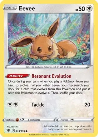 Eevee 119  - Reverse Holofoil SWSH10 Astral Radiance - Common