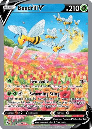 Beedrill V (Alternate Full Art) 161 - Holofoil SWSH10 Astral Radiance - Ultra Rare