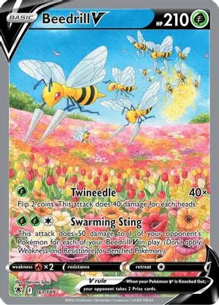 Beedrill V (Alternate Full Art) 161 - Holofoil SWSH10 Astral Radiance - Ultra Rare SWSH10: Astral Radiance Pokemon Single  Squirtle Squad Card Shop.