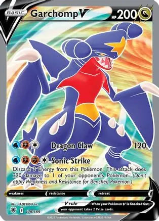 Garchomp V (Full Art) 178  - Holofoil SWSH10 Astral Radiance - Ultra Rare SWSH10: Astral Radiance Pokemon Single  Squirtle Squad Card Shop.