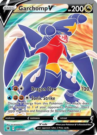 Garchomp V (Full Art) 178  - Holofoil SWSH10 Astral Radiance - Ultra Rare SWSH10: Astral Radiance Pokemon Single  Squirtle Squad Card Shop.