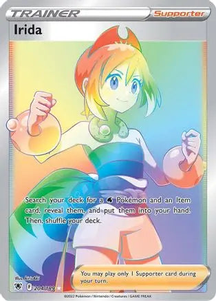 Irida (Secret) 204  - Holofoil SWSH10 Astral Radiance - Secret Rare SWSH10: Astral Radiance Pokemon Single  Squirtle Squad Card Shop.