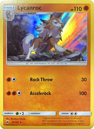 Lycanroc (Water Web Holo) 076/147  - Holofoil Miscellaneous Cards & Products - Promo Miscellaneous Cards & Products Pokemon Single  Squirtle Squad Card Shop.