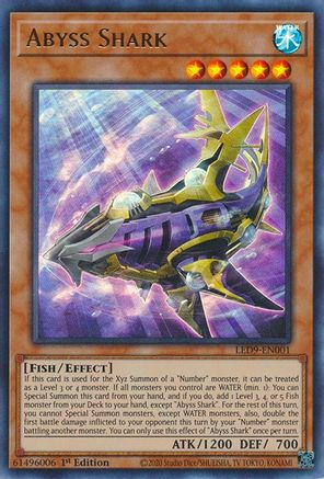 Abyss Shark (LED9-EN001) - Legendary Duelists: Duels From the Deep 1st Edition Legendary Duelists: Duels From the Deep Yugioh Single  Squirtle Squad Card Shop.