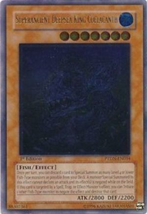 Superancient Deepsea King Coelacanth (UTR) (PTDN-EN034) - Phantom Darkness 1st Edition Phantom Darkness Yugioh Single  Squirtle Squad Card Shop.