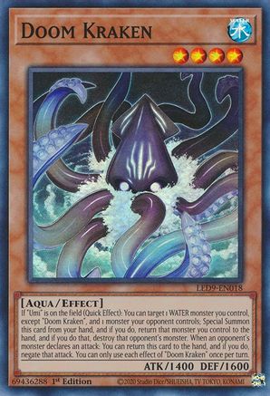 Doom Kraken (LED9-EN018) - Legendary Duelists: Duels From the Deep 1st Edition Legendary Duelists: Duels From the Deep Yugioh Single  Squirtle Squad Card Shop.