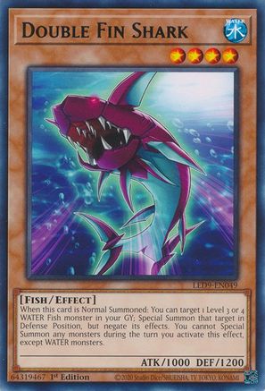 Double Fin Shark (LED9-EN049) - Legendary Duelists: Duels From the Deep 1st Edition Legendary Duelists: Duels From the Deep Yugioh Single  Squirtle Squad Card Shop.