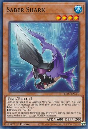 Saber Shark (LED9-EN050) - Legendary Duelists: Duels From the Deep 1st Edition Legendary Duelists: Duels From the Deep Yugioh Single  Squirtle Squad Card Shop.
