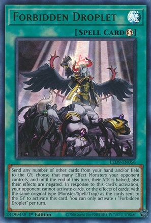 Forbidden Droplet (LED9-EN056) - Legendary Duelists: Duels From the Deep 1st Edition Legendary Duelists: Duels From the Deep Yugioh Single  Squirtle Squad Card Shop.
