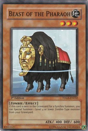 Beast of the Pharaoh (TDGS-EN032) - The Duelist Genesis 1st Edition The Duelist Genesis Yugioh Single  Squirtle Squad Card Shop.