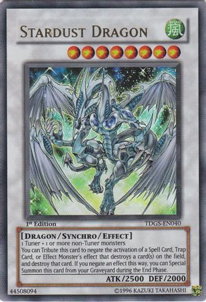 Stardust Dragon (TDGS-EN040) - The Duelist Genesis 1st Edition The Duelist Genesis Yugioh Single  Squirtle Squad Card Shop.
