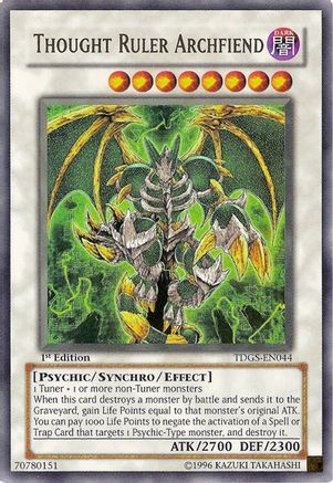 Thought Ruler Archfiend (TDGS-EN044) - The Duelist Genesis 1st Edition The Duelist Genesis Yugioh Single  Squirtle Squad Card Shop.