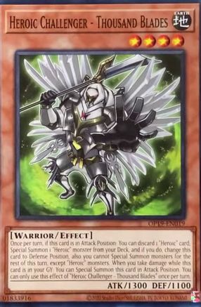 Heroic Challenger - Thousand Blades (OP19-EN019) - OTS Tournament Pack 19 Unlimited OTS Tournament Pack 19 Yugioh Single  Squirtle Squad Card Shop.