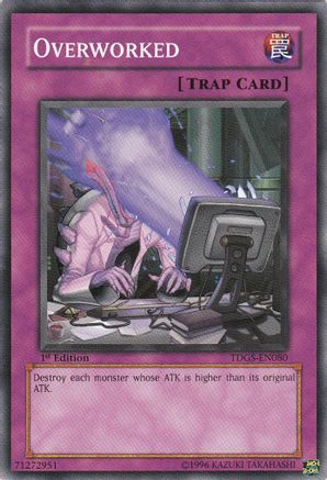 Overworked (TDGS-EN080) - The Duelist Genesis Unlimited The Duelist Genesis Yugioh Single  Squirtle Squad Card Shop.