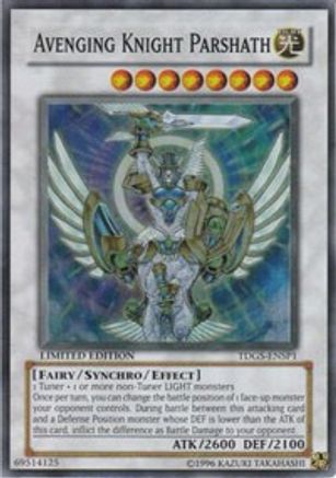 Avenging Knight Parshath (TDGS-ENSP1) (TDGS-ENSP1) - The Duelist Genesis Limited The Duelist Genesis Yugioh Single  Squirtle Squad Card Shop.