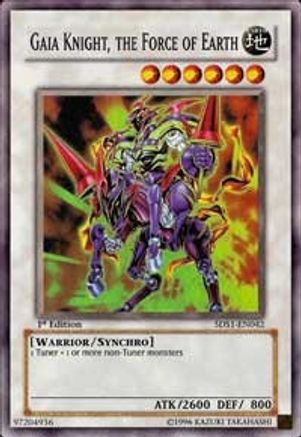 Gaia Knight, the Force of Earth (Super Rare) (5DS1-EN042) - 5D's 2008 Starter Deck Unlimited 5D's 2008 Starter Deck Yugioh Single  Squirtle Squad Card Shop.