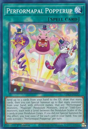 Performapal Popperup (LDS3-EN132) - Legendary Duelists: Season 3 1st Edition Legendary Duelists: Season 3 Yugioh Single  Squirtle Squad Card Shop.