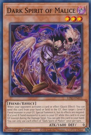 Dark Spirit of Malice (LDS3-EN011) - Legendary Duelists: Season 3 1st Edition Legendary Duelists: Season 3 Yugioh Single  Squirtle Squad Card Shop.