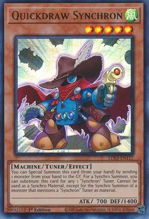 Quickdraw Synchron (LDS3-EN117) - Legendary Duelists: Season 3 1st Edition Legendary Duelists: Season 3 Yugioh Single  Squirtle Squad Card Shop.
