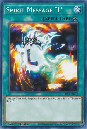 Spirit Message "L" (LDS3-EN015) - Legendary Duelists: Season 3 1st Edition Legendary Duelists: Season 3 Yugioh Single  Squirtle Squad Card Shop.