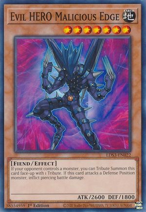 Evil HERO Malicious Edge (LDS3-EN022) - Legendary Duelists: Season 3 1st Edition Legendary Duelists: Season 3 Yugioh Single  Squirtle Squad Card Shop.