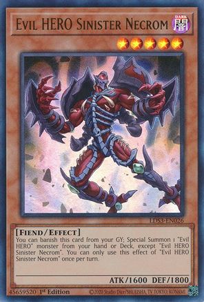 Evil HERO Sinister Necrom (LDS3-EN026) - Legendary Duelists: Season 3 1st Edition Legendary Duelists: Season 3 Yugioh Single  Squirtle Squad Card Shop.