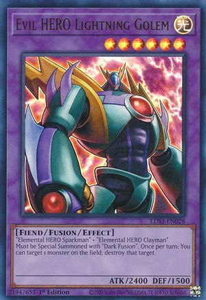 Evil HERO Lightning Golem (LDS3-EN028) - Legendary Duelists: Season 3 1st Edition Legendary Duelists: Season 3 Yugioh Single  Squirtle Squad Card Shop.