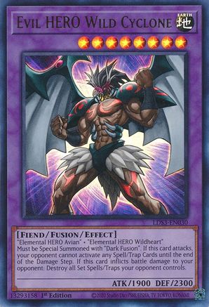 Evil HERO Wild Cyclone (LDS3-EN030) - Legendary Duelists: Season 3 1st Edition Legendary Duelists: Season 3 Yugioh Single  Squirtle Squad Card Shop.