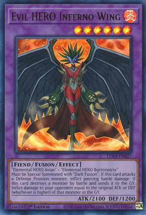 Evil HERO Inferno Wing (LDS3-EN027) - Legendary Duelists: Season 3 1st Edition Legendary Duelists: Season 3 Yugioh Single  Squirtle Squad Card Shop.