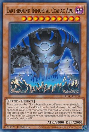 Earthbound Immortal Ccapac Apu (LDS3-EN039) - Legendary Duelists: Season 3 1st Edition Legendary Duelists: Season 3 Yugioh Single  Squirtle Squad Card Shop.