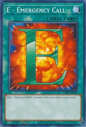 E - Emergency Call (LDS3-EN108) - Legendary Duelists: Season 3 1st Edition Legendary Duelists: Season 3 Yugioh Single  Squirtle Squad Card Shop.