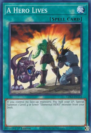 A Hero Lives (LDS3-EN112) - Legendary Duelists: Season 3 1st Edition Legendary Duelists: Season 3 Yugioh Single  Squirtle Squad Card Shop.