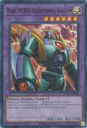 Evil HERO Lightning Golem (Red) (LDS3-EN028) - Legendary Duelists: Season 3 1st Edition Legendary Duelists: Season 3 Yugioh Single  Squirtle Squad Card Shop.