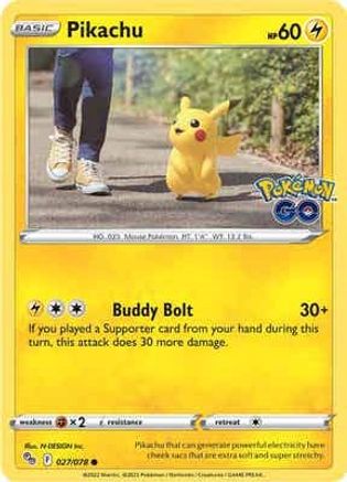 Pokémon TCG Pikachu 027/078 – Pokémon GO – Common