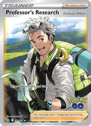 Professor's Research (Full Art) 078  - Holofoil Pokemon GO - Ultra Rare Pokemon GO Pokemon Single  Squirtle Squad Card Shop.