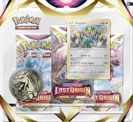 Lost Origin 3 Pack Blister [Regigigas] SWSH11: Lost Origin Pokemon Sealed  Squirtle Squad Card Shop.